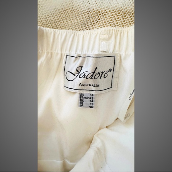 Jadore White Off-the-Shoulder Ruffled Dress - Picture 6 of 7